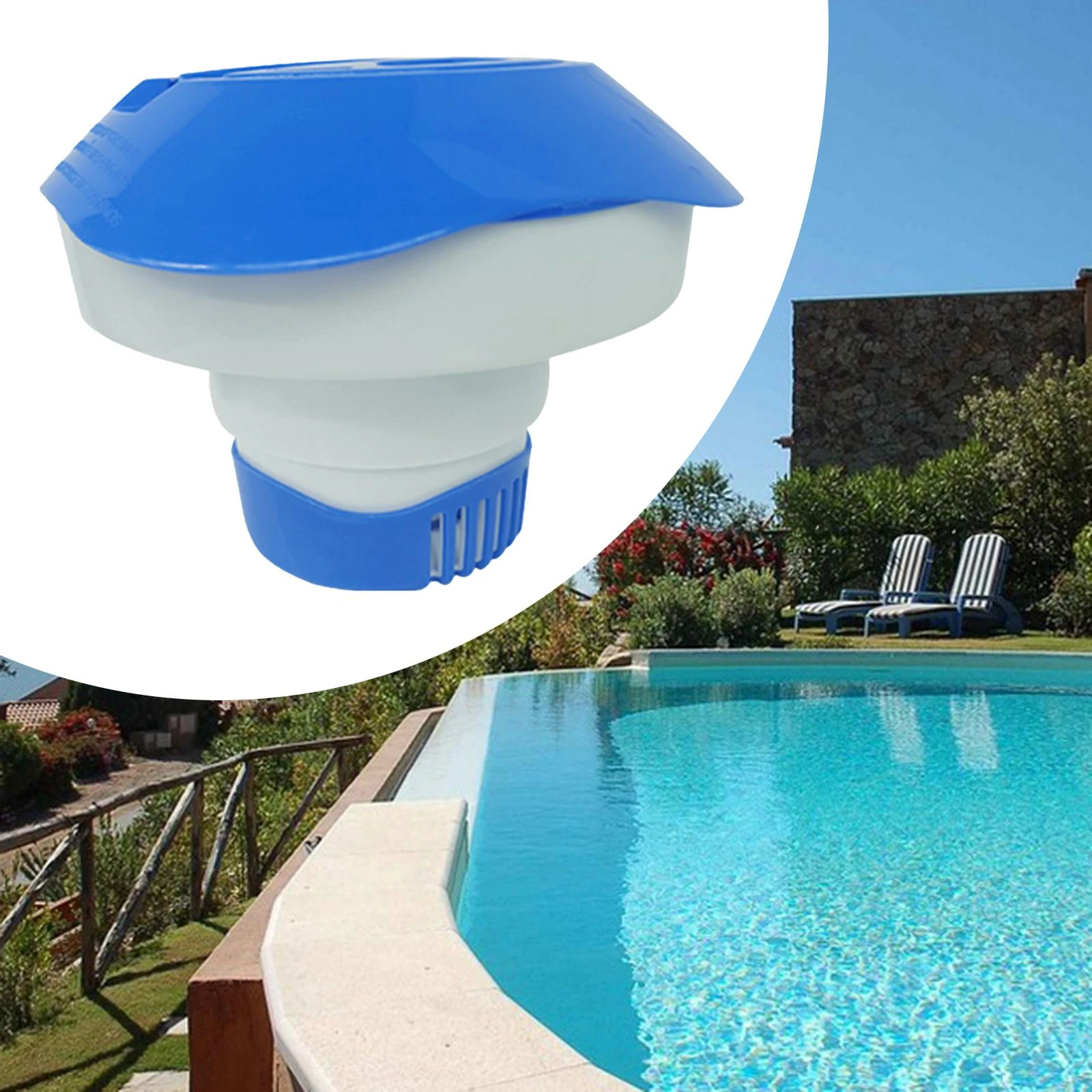 Dispensador de cloro flotante portátil, tableta con flotador, Clarificadores de piscina, químicos, bromo de cloro para pastillas de | - AliExpress