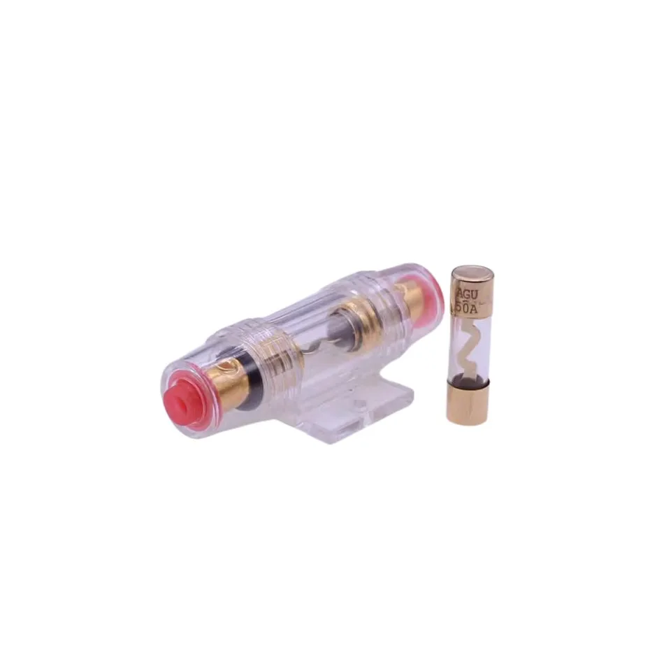

10x38mm fuse car audio fuse 30A40A60A80A100AAGU gold-plated glass fuse tube
