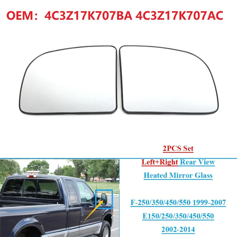 Power Towing Mirrors For 1999-2007 Ford F-250 Super Duty – Left & Right Pair