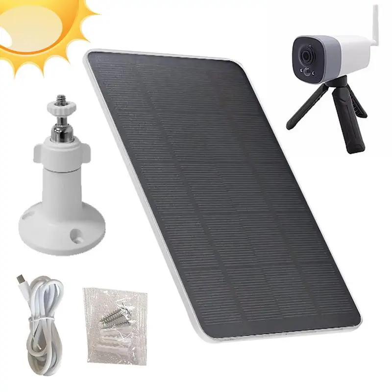 

Solar Panel for Ring Doorbell Outdoor Waterproof 3W 5V Solar Charger 1.2M Cable 360 Mounting Bracket Multipurpose Solar Panel