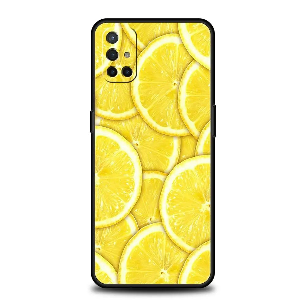 Mediterranean Lemon Silicone Phone Case with Enhanced Protection