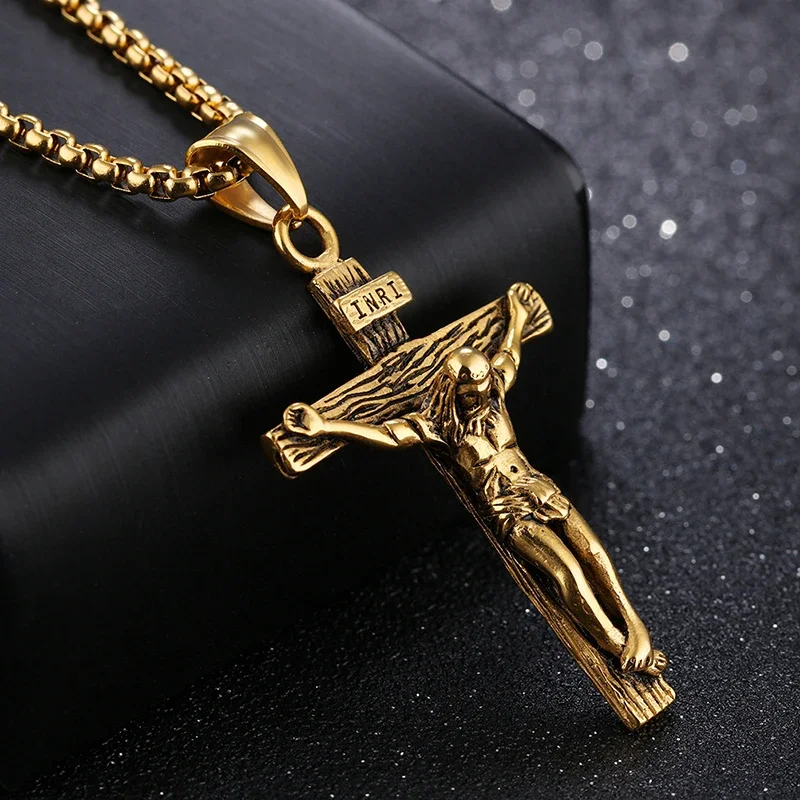 Jesus Cross Steel Necklace 3