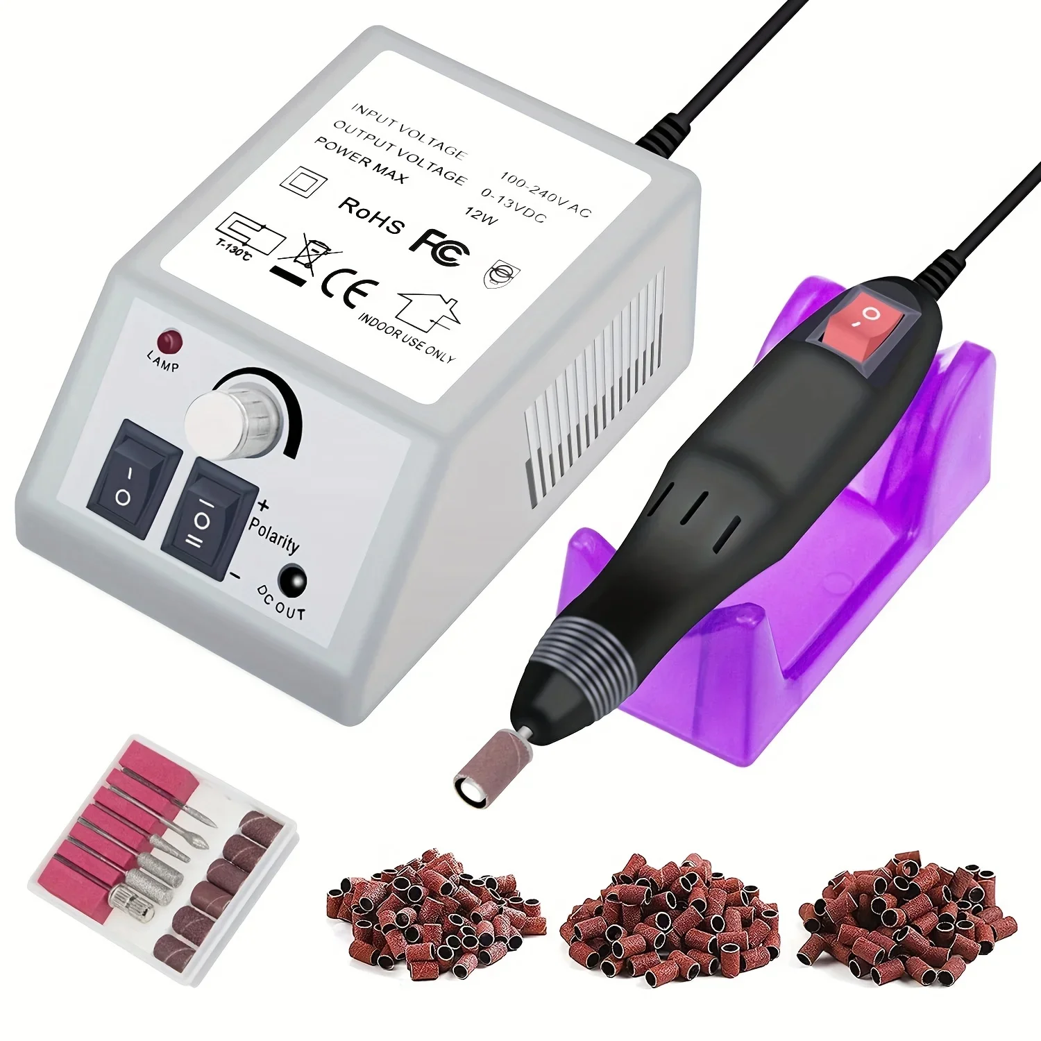 

Professional Electric Nail Drill Machine Nail File Manicure Set Low Noise Vibration Belt Suitable for Acrylic Nail Drill