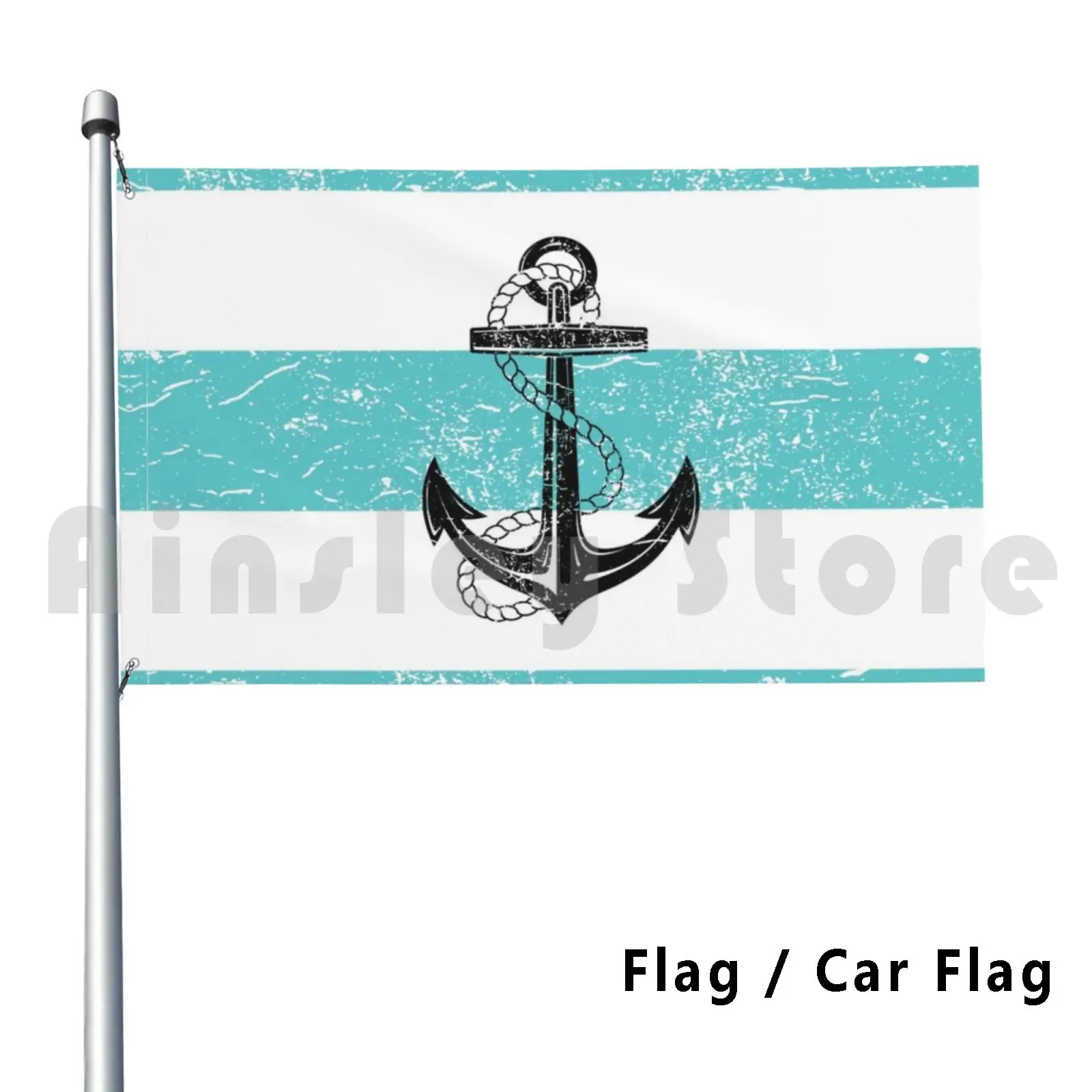 Vintage Anchor Beach Background Flag Car Flag Stampa Custom Old Ship Sail Summer Boat Sea Ocean Yatch Acqua Mar