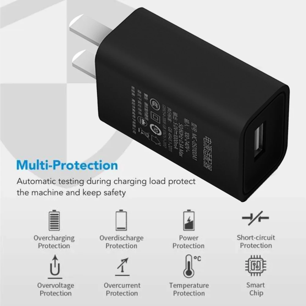 Compact 5V USB Wall Charger with Universal Compatibility