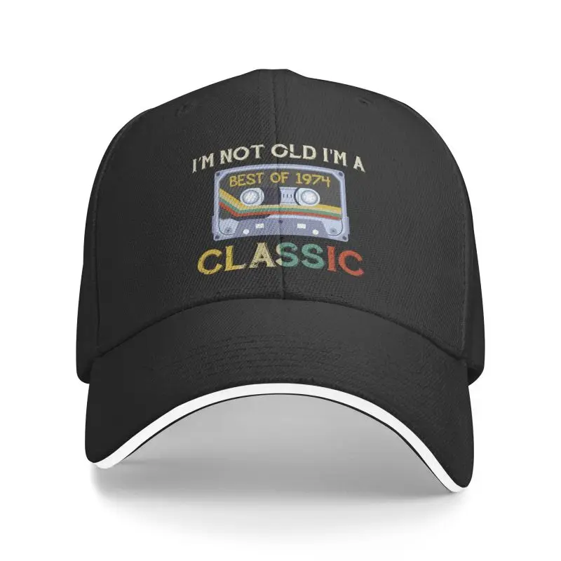 

Custom Retro Old Cassette Baseball Cap Hip Hop Women Men's Adjustable I Am Not Old I Am A Best Of 1974 Dad Hat Summer