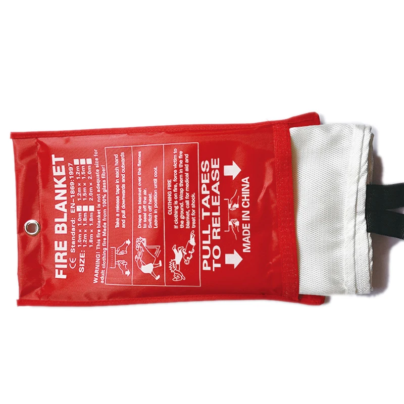 2M x 2M Fireproof Blanket Fiberglass Fireproof and Flame Retardant Emergency Survival Refuge Safety Cover Emergency