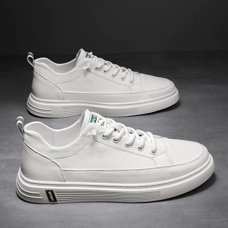 

Новинка 2023, мужские Модные повседневные кожаные туфли, Нескользящие износостойкие спортивные туфли, удобные повседневные мужские туфли без шнуровки на плоской подошве