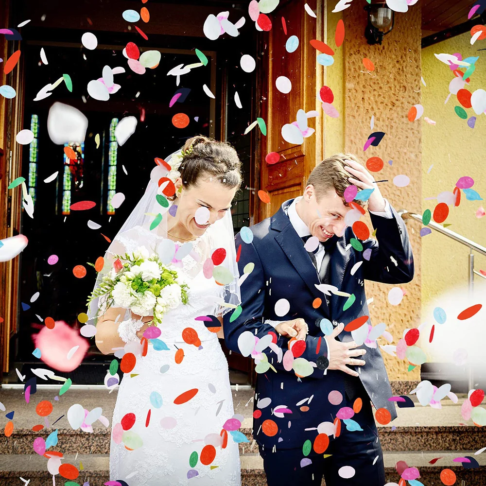 Coriandoli Bianchi Rotondi Biodegradabili – 10.000 Pezzi Da 1 Pollice Per Matrimoni, Compleanni E Decorazioni, Peso 100g