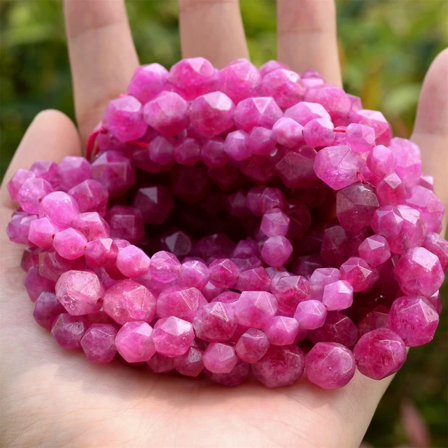 Natural Pink Beads Jewelry Making  Natural Stones Beads Pink - 5 8mm Pink  Rondelle - Aliexpress