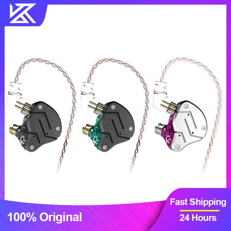 Kz Zsn 1Ba 1Dd Tecnologia Ibrida Nell'Orecchio Auricolare Cablato In Metallo Hifi Bass Auricolari Monitor Auricolare Sport Cuffie Con Cancellazione De