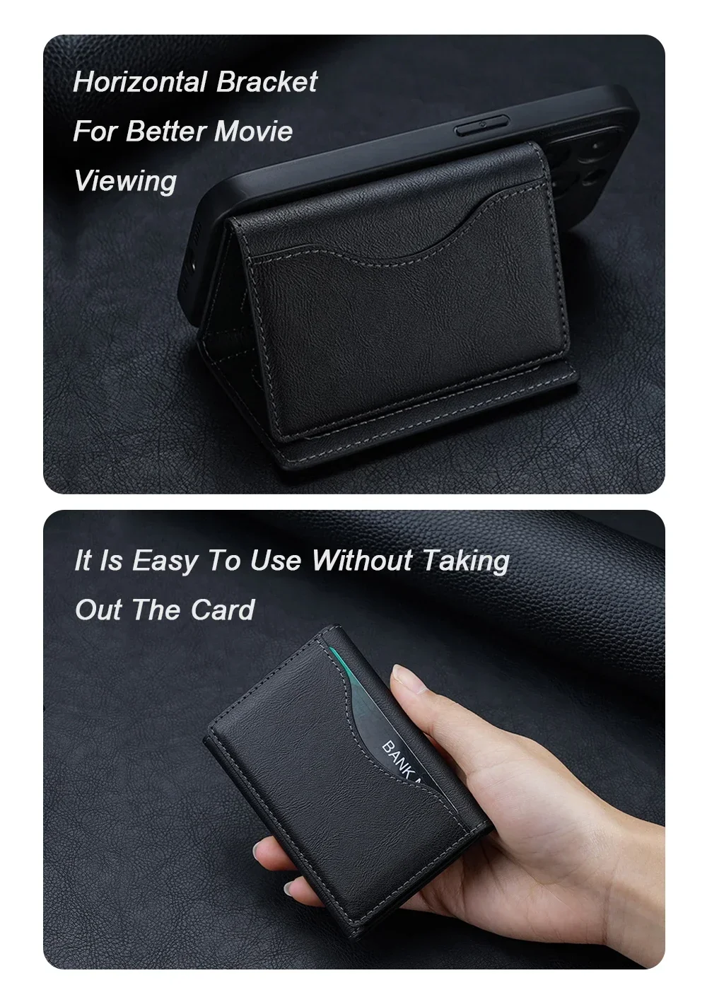 Vista traseira da Carteira de Couro MagSafe