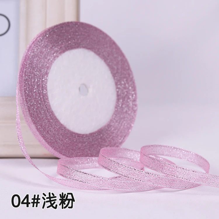 Festive Gold & Silver Metallic Glitter Ribbons - 22 Meters
