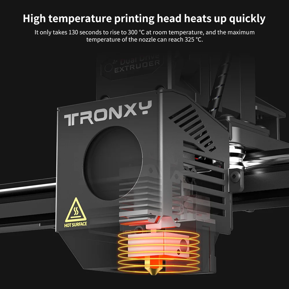 Wytłaczarka z napędem bezpośrednim VEHO-600 TRONXY 600*600*600mm duża rozmiar wydruku drukarka 3D automatyczny czujnik poziomu drukarka o wysokiej precyzji 3 Wytłaczarka z napędem bezpośrednim VEHO-600 TRONXY 600*600*600mm duża rozmiar wydruku drukarka 3D automatyczny czujnik poziomu drukarka o wysokiej precyzji - Image 3