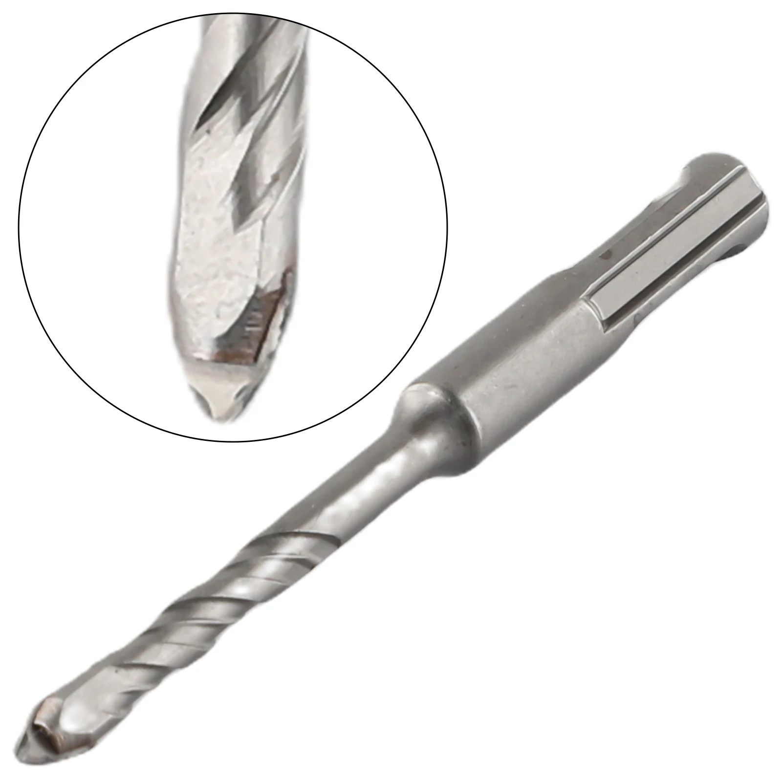 Fliesenporzellanbohrer SDS PLUS Schaft Hartmetallbohrer Bohren für Keramikstein Schlagbohrer Runder Griff Dreiecksbohrer – Detail 6
