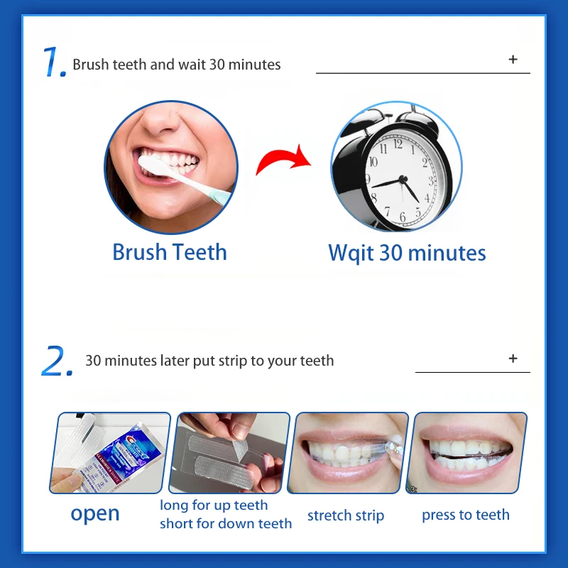 Teeth Whitening Strips Crest 3D Glamorous Whitestrips Professional Effects 30 Minutes White Teeth no Pain Oral Hygiene Care