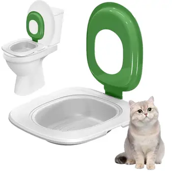 Portable Cat Litter Tray Cat Toilet Training Kitten Potty Train System Reusable Pet Toilet Trainer For Teaching Cat Dog To Use 2