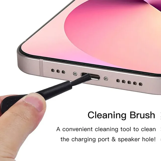 13 в 1 USB C зарядный порт, универсальная мини-щетка для чистки, металлическая заглушка для удаления пыли, набор для чистки наушников iPhone Xiaomi 4