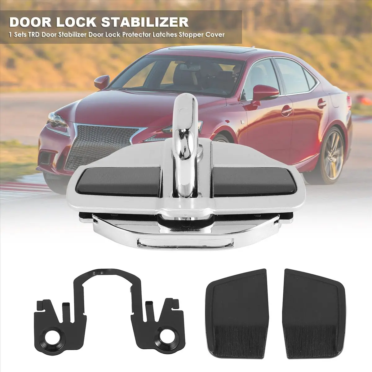 TRD Türstabilisator Türschlossschutz Riegel Stopper Abdeckung für Lexus All Series ES GX460 LC LS LX NX RX UX-A91R – Detail 9