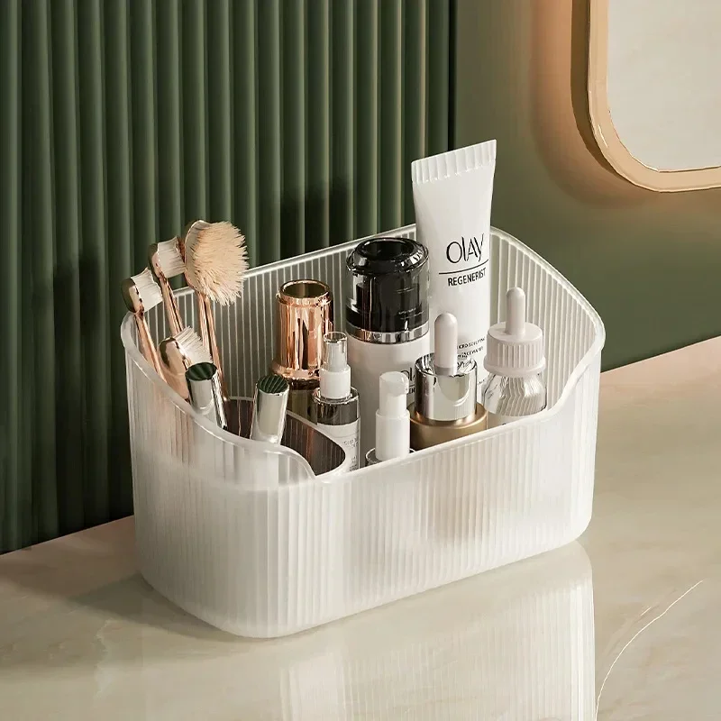 (1pcs)Toilet Desktop Mirror Cabinet Storage Bo Cosmetics Washbasin Bathroom Countertop Sorting Box Washbasin Storage Tool 2