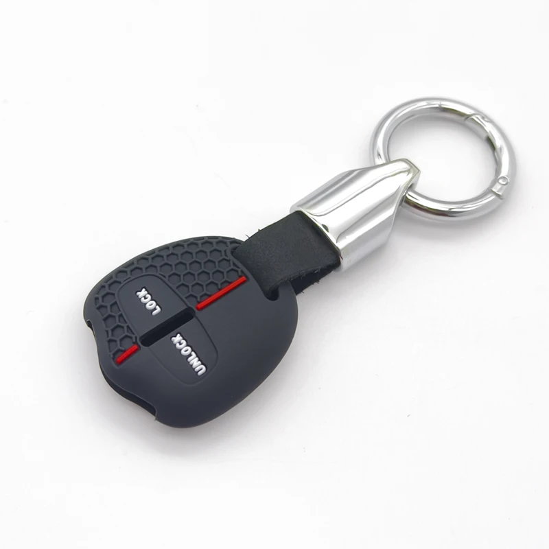 Cocolockey Silikon Auto Schlüsselanhänger Fall Passend für Mitsubishi ASX Outlander Lancer L200 2 Taste Fernbedienung Schlüssel Schutz Auto Zubehör – Detail 9