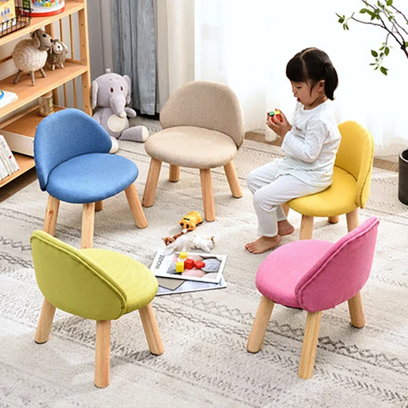 Kids Chairs Fabric Wooden Home Kitchen Children Chair For Eating Painting Children's Table And Chair стулья для кухни