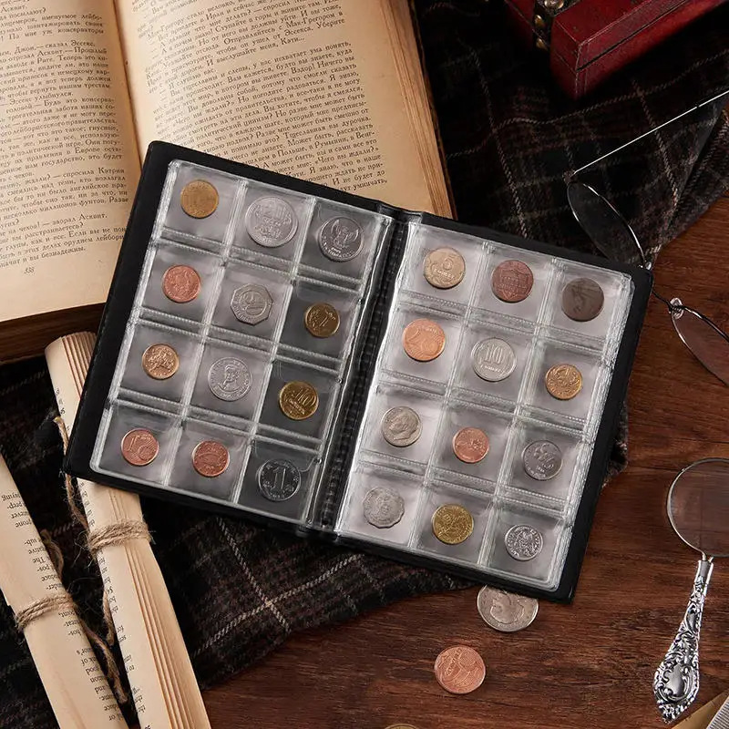 Coin Album Holders Home Decoration 120/150/240 Pockets Money Organizer Gifts Collection Book Stamp Photo Album