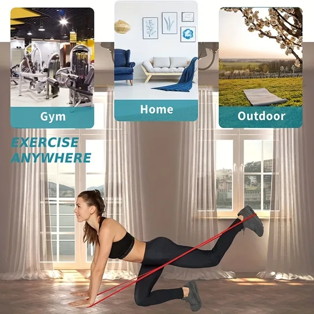 1pc Sports Yoga Resistance Bands, Fitness Pull Belt, Suitable for Yoga, Strength Training, Body Stretching Yoga  Exercise Bands 2