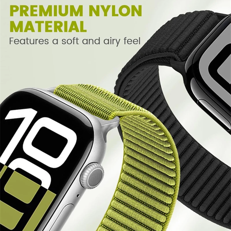 Premium Nylon Loop Smartwatch Strap - Vibrant & Durable Bracelet Accessory