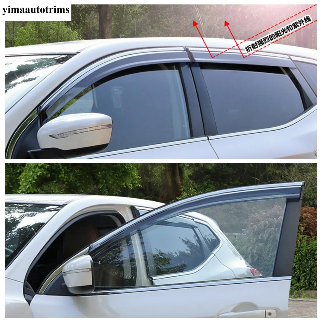 Wind deflectors external fit for Nissan Qashqai J11 2014+ 4pcs 
