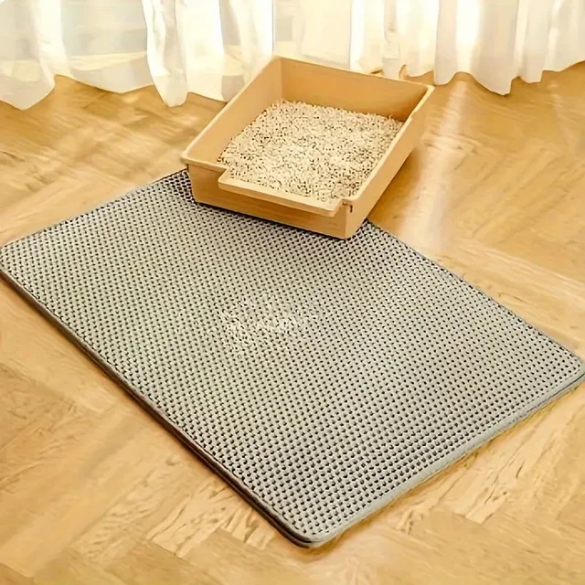 Cat Litter Mat 4 Size Large Honeycomb Double Layer Litter Trapping Non Slip Waterproof Urine Proof Cat Litter Box Kitten Beige Cat Litter Mat 4 Size Large Honeycomb Double Layer Litter Trapping Non Slip Waterproof Urine Proof Cat Litter Box Kitten Beige