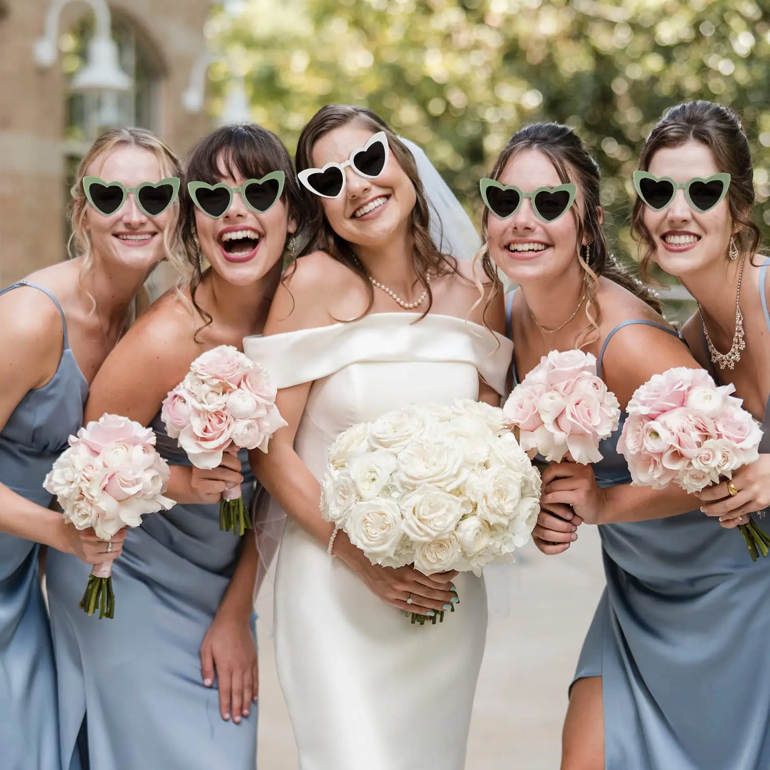 Hen Night Love Sunglasses Women's Bachelor Party Decoration Supplies Heart Shaped Glasses Bridal Shower Wedding Bridesmaid Gifts