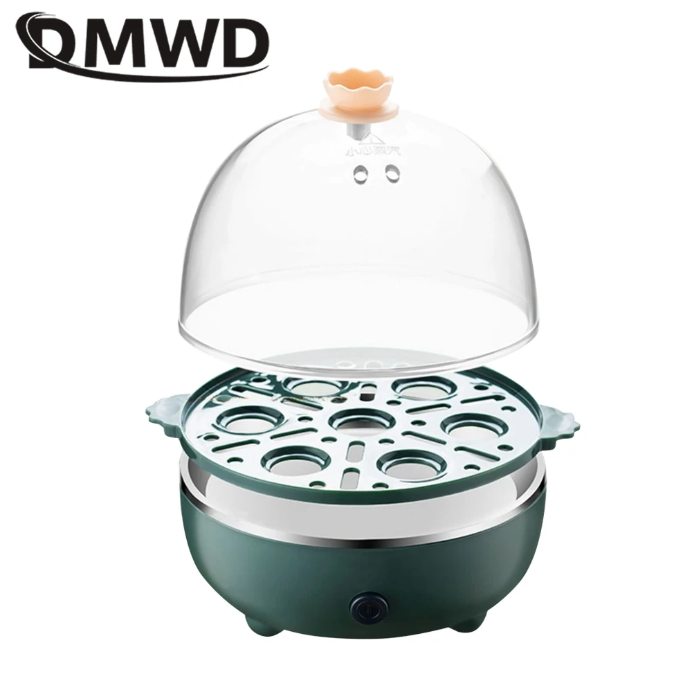DMWD Household Electric Egg Cooker Mini Food Steamer Egg Boiler Breakfast Machine Custard Maker Automatic Power Off 220V