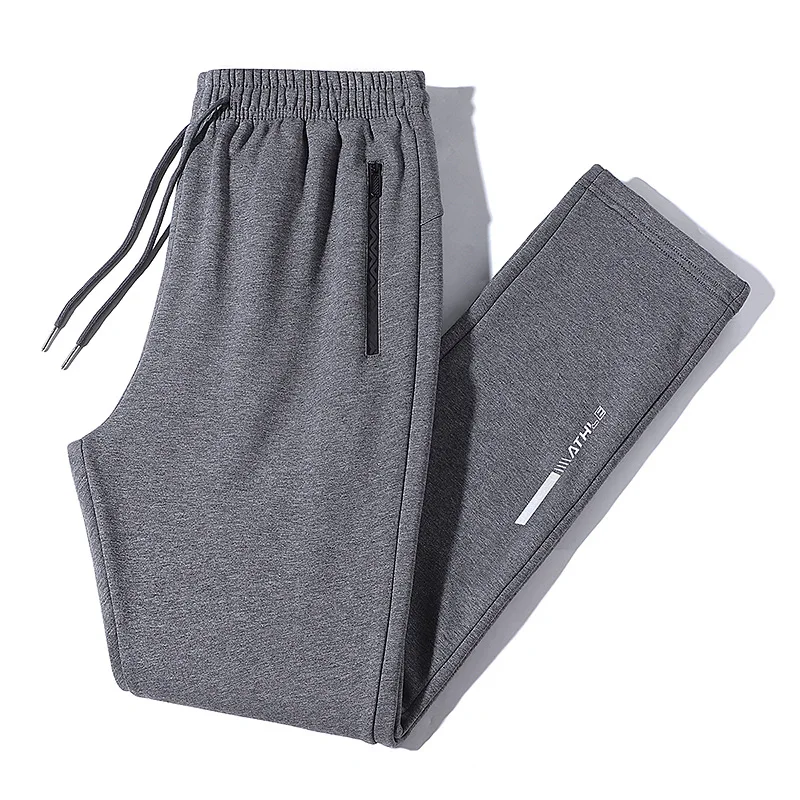 2024winter Men Casual Sports Pants Running Workout Jogging Long Pants Gym Sport Trousers for Men Zipper pocket Jogger Sweatpants