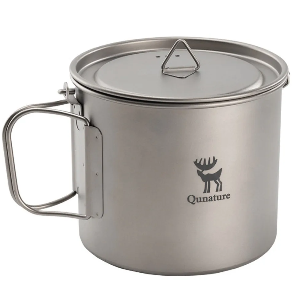 Outdoor pure titanium camping can be lifted, water stewing soup, boiling tea cup, folding mug_voghion.com