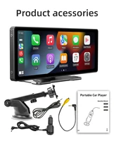 BQCC-Écran Carplay sans fil portable, caméra de recul arrière HD, autoradio DVR, lecteur vidéo MP5, Android Auto, 10.26 pouces 6