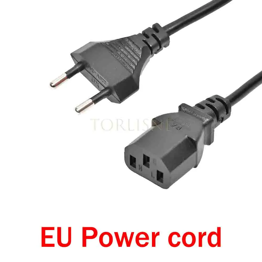 

AC Power Cord Lead 3 Pin EU European PLUG PC LCD LED Cable Prong Laptop,1M-1.2M Pure copper power cord