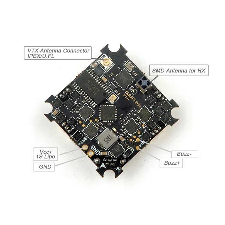 Happymodel New ELRS F4 2G4 AIO 5in1 Flight Controller built-in SPI 2.4GHz ELRS Receiver for Toothpick Freestyle FPV Racing Drone thumbnail 5