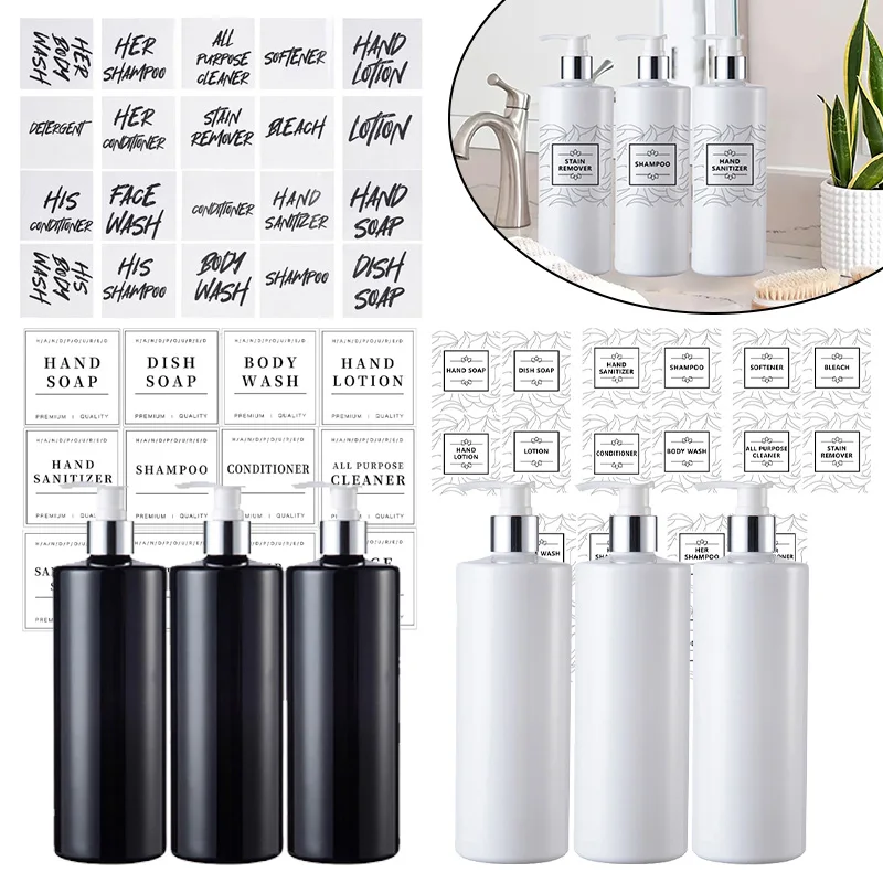 500ML Soap Bottle Liquid Soap Dispense Shampoo Conditioner Liquid Shower Gel Bodywash Empty Pump Bottle Bathroom