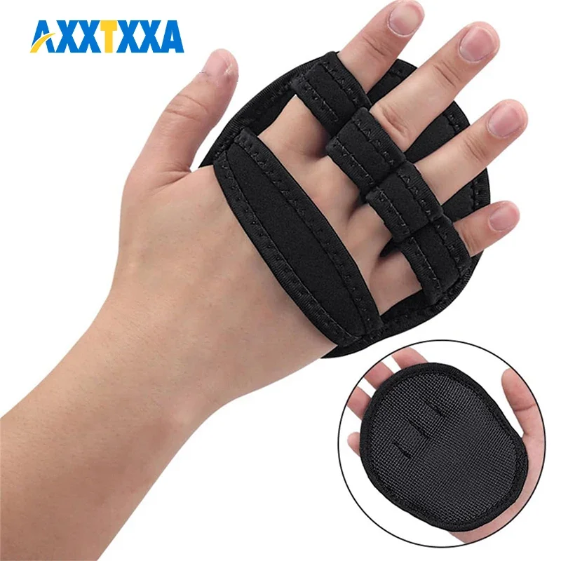 1Pair Workout Gloves Gym Durable Gym Grips Grip Pads Rubber Padding Avoid Calluses Men Women