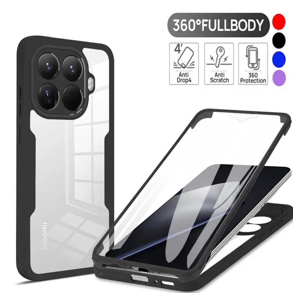 360 Double-Sided Shockproof Case with Built-in Screen Protector