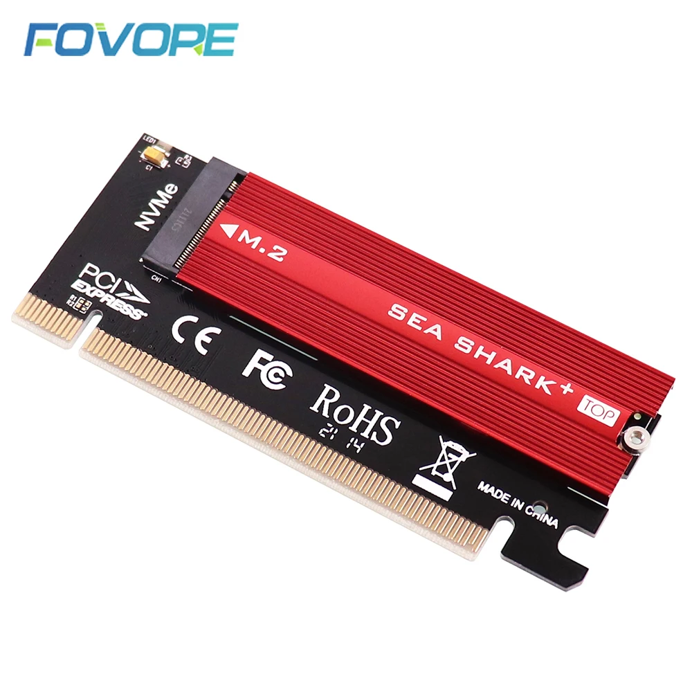 NVME M2 M.2 M Key SSD to PCIe PCI-e Converter Adapter Card Add On Cards For 2230 2242 2260 2280 Support PCI ExpressX4 X8 X16