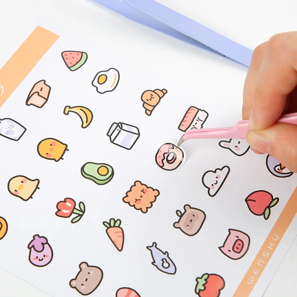 SKYSONIC BOBO Cute Tweezers Scrapbook Sticker Washi Tape Picking Multi-Tool Stationery DIY Junk Journal Album School Supplies
