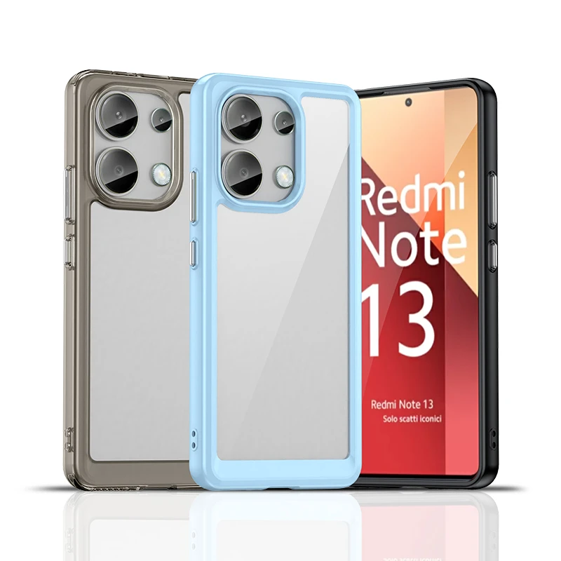 Custodia Trasparente Per Telefono Per Xiaomi Redmi Note 13 Custodia 4G Custodia Protettiva Colorata Per Redmi Note 13 4G Cover Per Redmi Note 13 4G