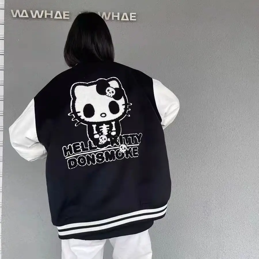 ジャケット・アウター kitty Hello Kitty Varsity Jacket | Hypland X Apples Varsity Jacket