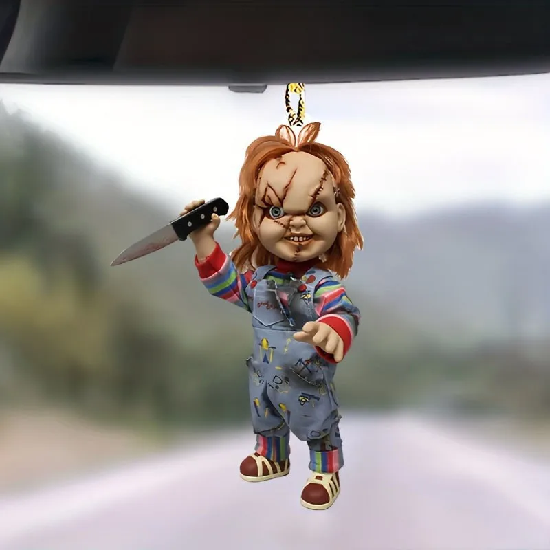 Cartoon Car Pendant New Personality Auto Rearview Mirror Decoration Accessories Swing Pendant Acrylic Car Ornament Interior