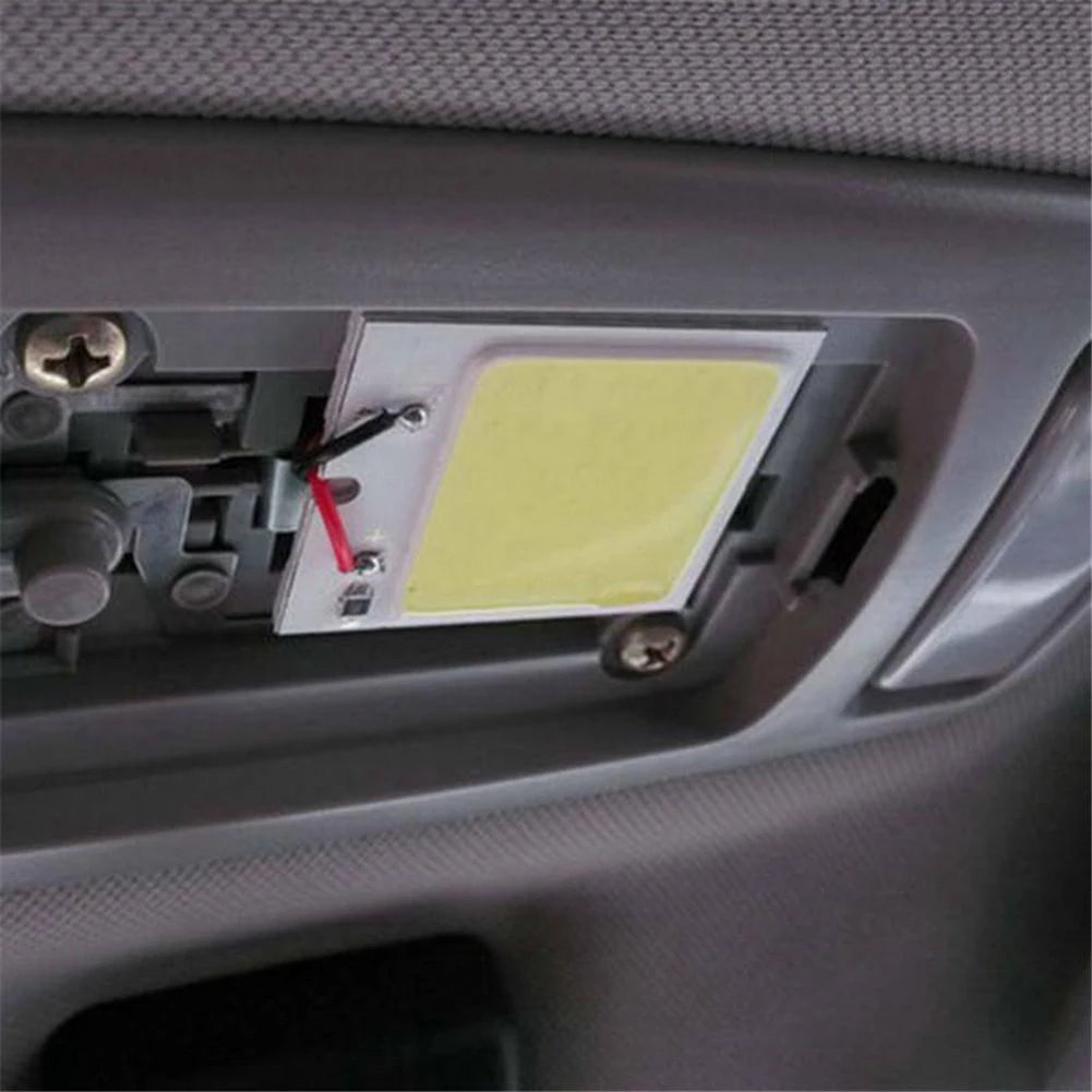 

DC 12V Dome LED Panel Light T10 Adapter Ultra Bright Cold White Strip Lamp Car Interior Panel Lights Map Light Bulb