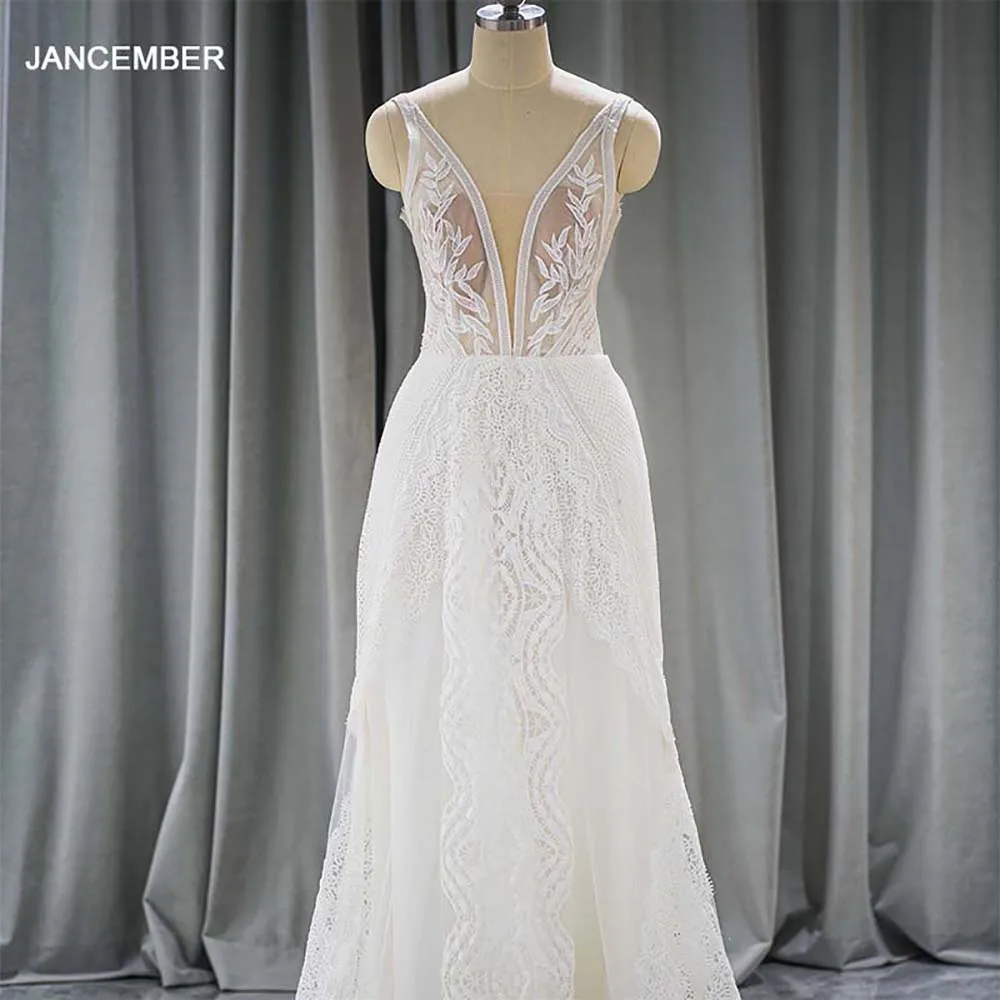 

Classic Wedding Dresses For Women Lace Floor-Length Sleeveless Wedding Suits For Women Ruched QW01558 Vestido Noiva