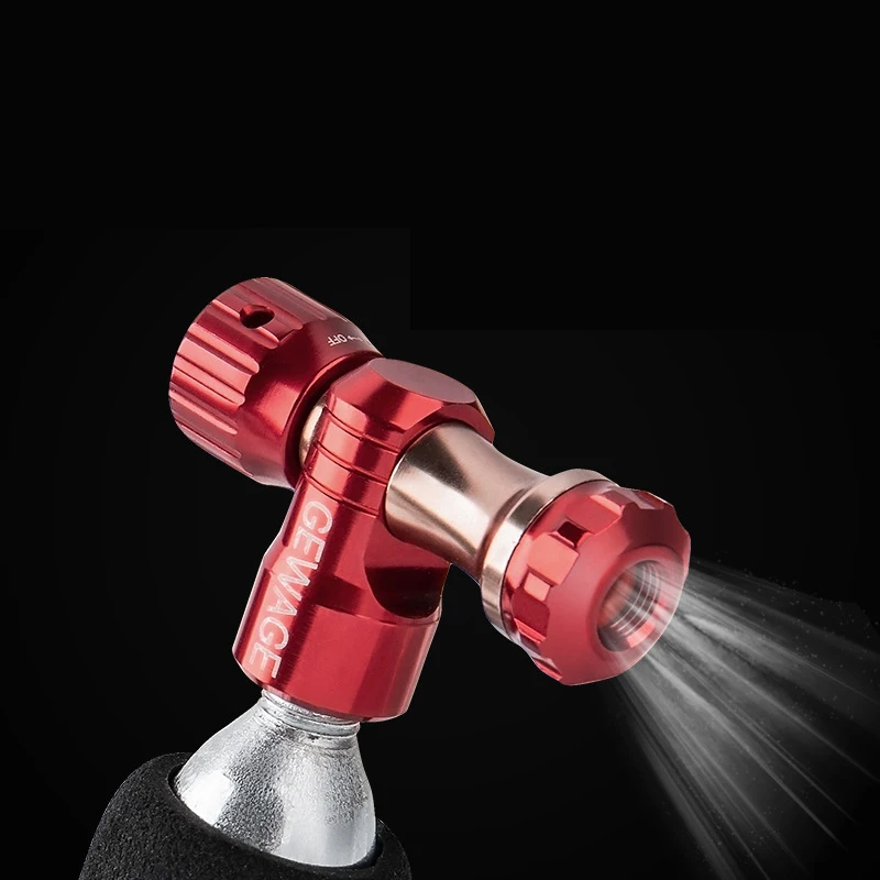 CO2 Pump For Bicycle Schrader Presta Adapter Bike Pump Inflator Aluminum Tire Tube Mini size MTB Bicycle Pumps Mini Hand Pump