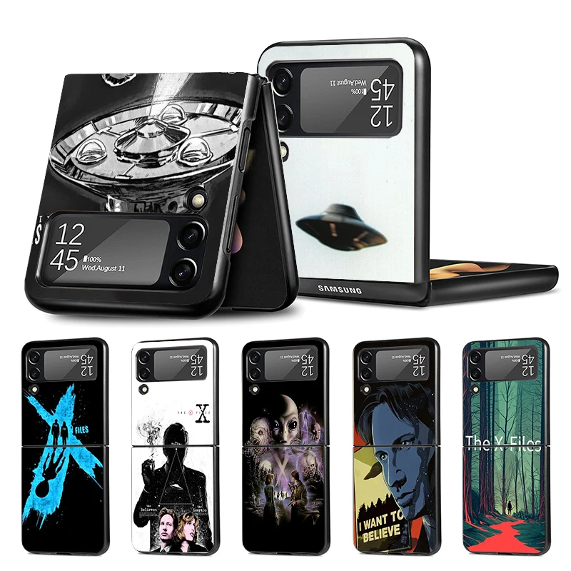 The X Files I Want To Believe Z Flip 4 Phnoe Case Per Samsung Z Flip 3 5 5G Black Hard Shell Galaxy Zflip3 Zflip4 Zflip5 Unique